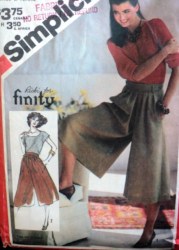 5433 81 FLARE PLEAT CULOTTES BELT OR NOT PATTERN 14